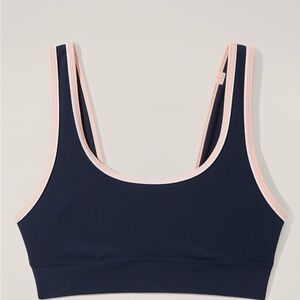 Athleta Breathe Longline Piping Sports Bra